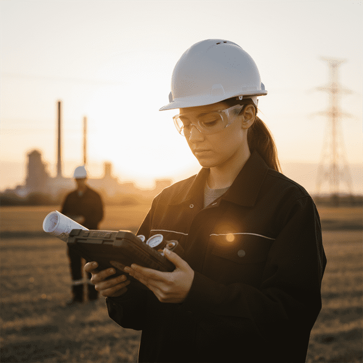 Dpower Pack engineers reviewing data